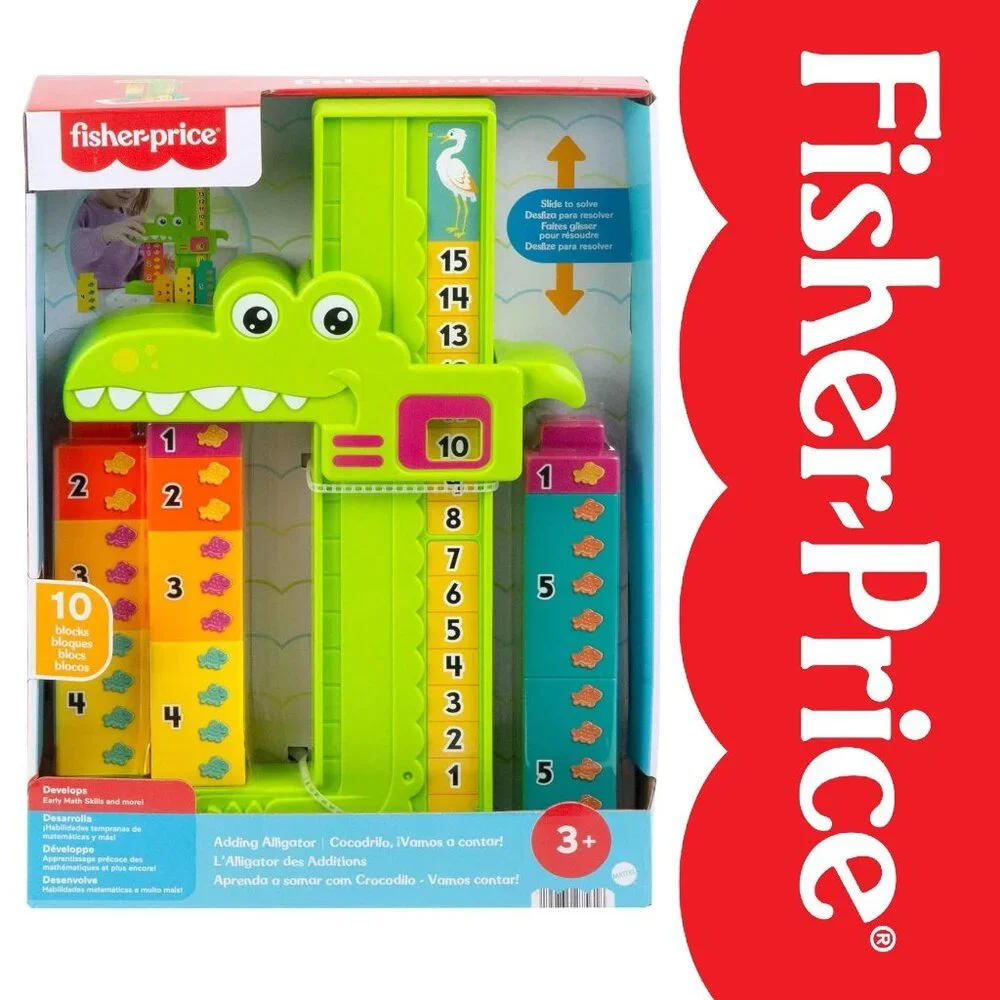 NEW Fisher-Price Alligator Counting Activity with 10 Stacking Blocks Preschool L
